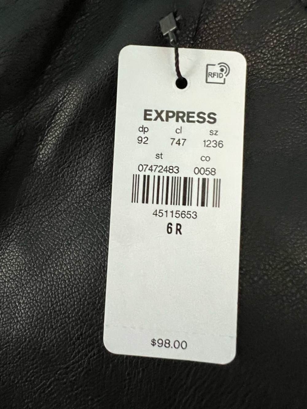 Express High Waisted Faux Leather 90s Skinny Pant Size 6 - Picture 8 of 9